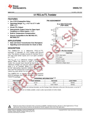 SN65ELT21DGKR datasheet  